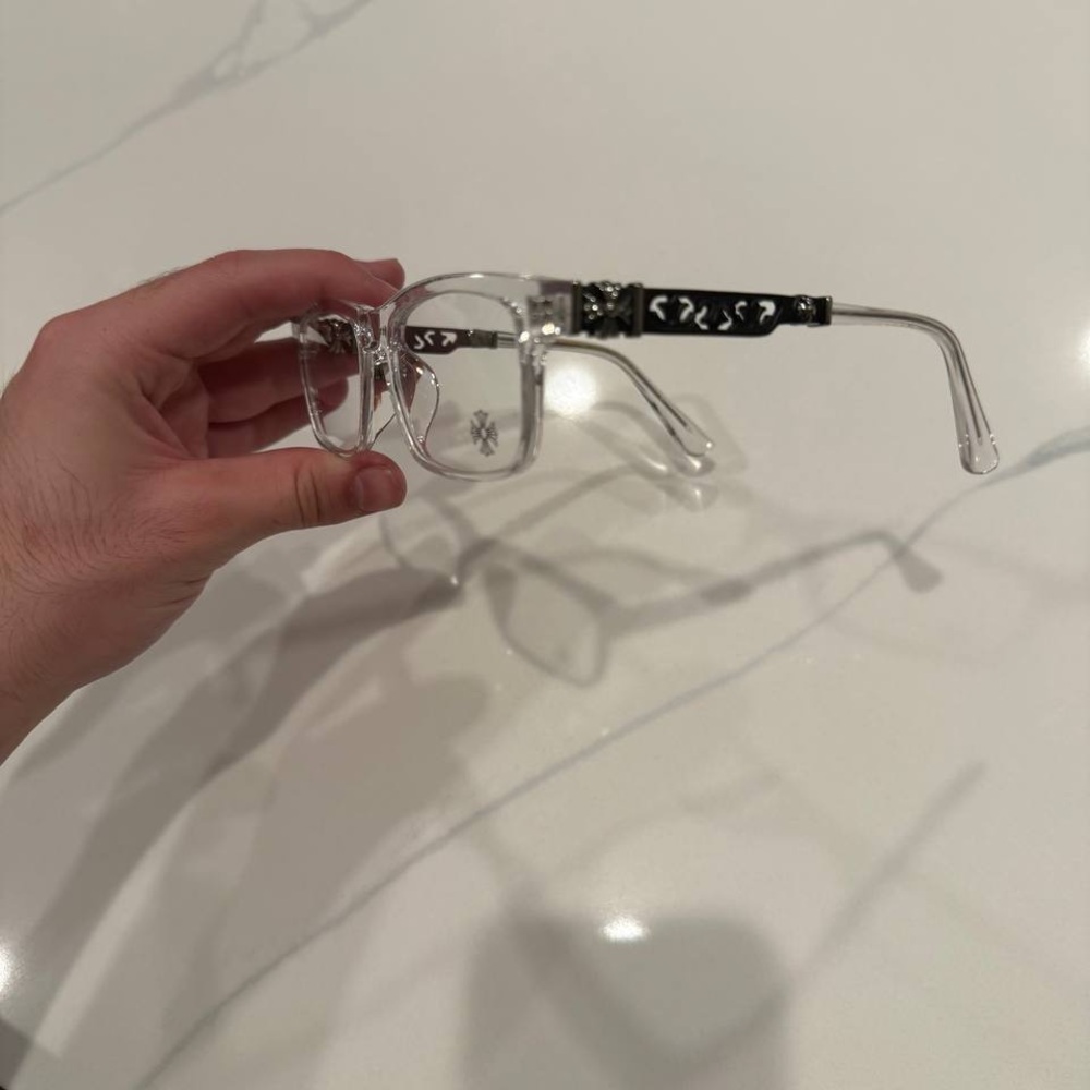 Chrome Hearts Clear and Black Glasses